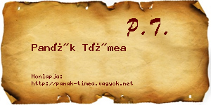 Panák Tímea névjegykártya
